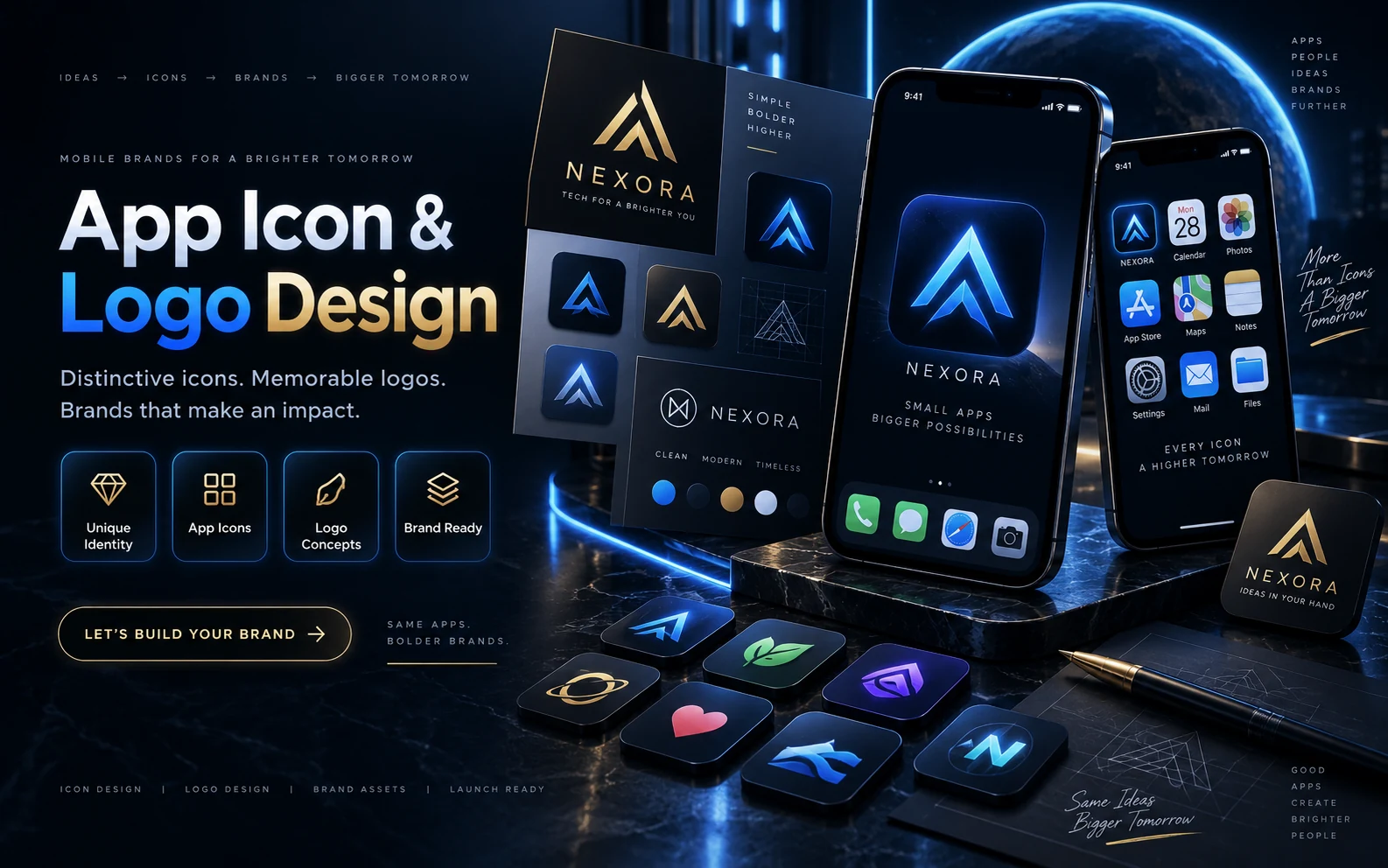 App icon and logo design service visual