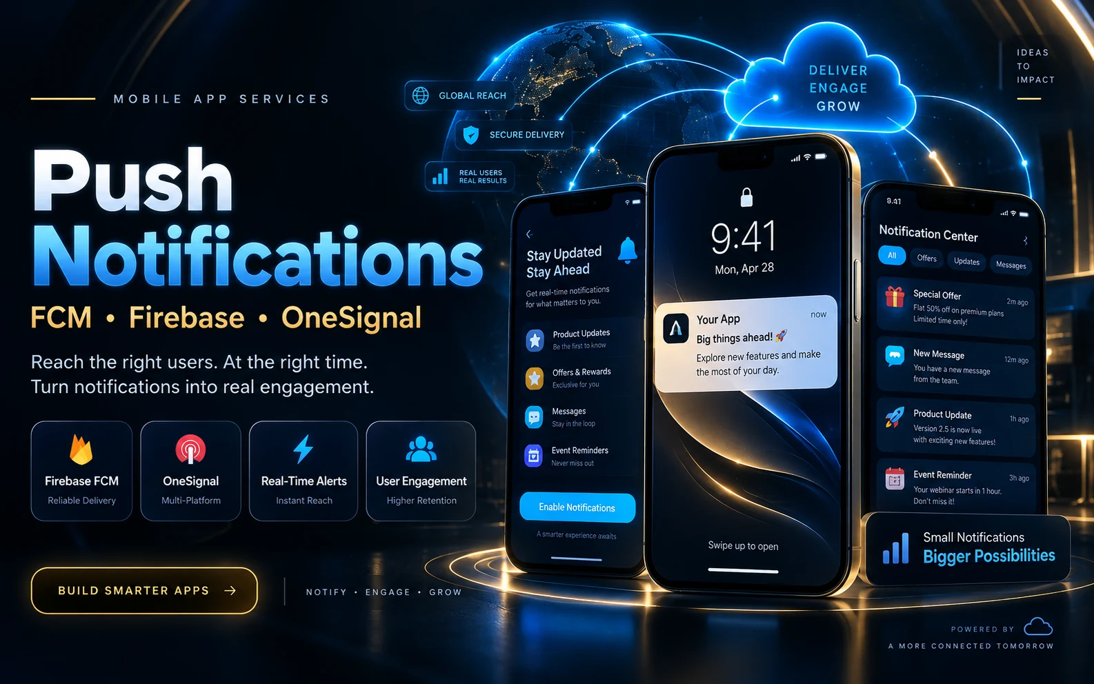 Push notification service visual