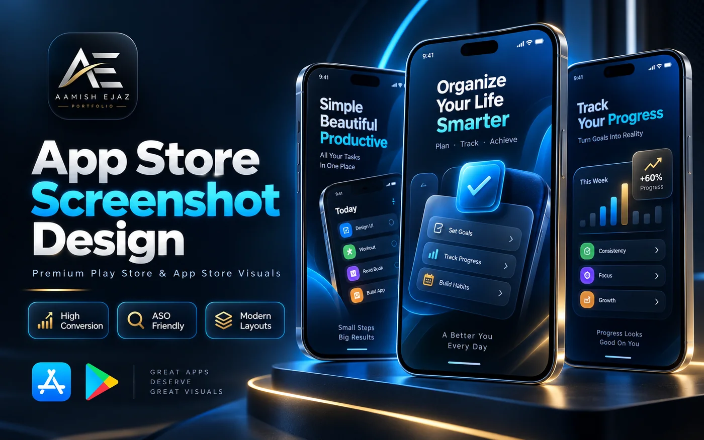 App Store screenshot design service visual
